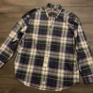 Vineyard Vines Murray Shirt Eagle Plaid Starboard Green Size Large